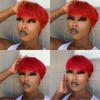 Europa e Estados Unidos peruca de comércio exterior Short Pixie Cut Human Hair mecanismo completo real Hair elf Short headgear