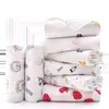Al por mayor Colcha de Gasa de Seis Capas para Niños Estampada 110*110cm Manta de Aire Acondicionado para Niños Toalla de Baño de Algodón Gasa de Algodón