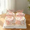 Decoración para Pastel del Día de San Valentín Qixi 2026 Inserción Acrílica Mariposa Perla de Doble Capa 3D Inserción para Decoración de Repostería