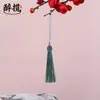 Franja de Coroa Cloisonné Estilo Antigo Franja Pendente Hanfu Leque Redondo Marcador de Página Pente Pingente Decorativo Fabricante Estoque Atacado