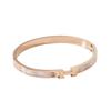 Pulsera de anillo liso con letra H para mujer, pulsera de acero de titanio plateado con nácar, pulsera de nicho de lujo ligero, joyería exquisita