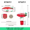 Nova nave espacial inflável de Natal de desenho animado transfronteiriça, decoração de atmosfera de feriado de Natal, dirigível inflável simulado de PVC espessado