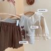 Ropa Infantil, Conjunto de Tres Piezas para Niñas, Estilo Otoño e Invierno, Traje Estilo Infantil Pequeño y Mediano, Chaleco Tejido para Niños, Ropa de Invierno para Bebés, Moderno