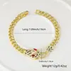 Distrito Lu Chapado en Cobre Oro de 18 Quilates Circonita Estilo Serpiente Pulsera para Mujer Nueva INS Lujo Ligero Pulsera de Gama Alta Transfronteriza Explosiva