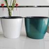 Maceta de doble capa, Maceta de absorción automática de agua, Maceta autoabsorbente perezosa con imitación de metal, Maceta de doble capa para potos y plantas verdes