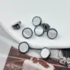 Botones de Resina y Metal de Doble Material de 1 cm, Botones Combinados Versátiles de Pie Alto para Camisas y Cárdigans de Hombre, Botones Decorativos