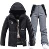 Novo traje de esqui masculino e feminino, calças de snowboard quentes e grossas, estilo coreano