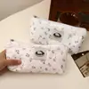 Estuche de Lápices Floral de Encaje Estilo Ins, Alto Atractivo Estético, Bolsa de Almacenamiento de Papelería Femenina, Caja de Papelería Simple de Gran Capacidad para Estudiantes