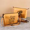 Bolso de mensajero de papel Kraft lavado bolso de mensajero de papel Kraft mojado bolso cuadrado para pareja cremallera lona bolso de hombro casual