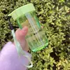 Mini Copo de Água, Fofo, Compacto, Conveniente, à Prova de Vazamentos e Resistente a Quedas, Copo de Chá Simples de Plástico, Copo com Corda para Estudantes Homens e Mulheres