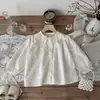 Camiseta Feminina Primavera e Outono 2026 Novo Estilo Estilo Mori Infantil Primavera Manga Longa Algodão Puro Roupas para Bebês Meninas Temporada de Primavera