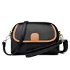 Bolsa de couro genuíno Mom 2024 Nova moda Multi-camadas Bolsa pequena Versátil Bolsa de ombro feminina Crossbody Bolsa para celular