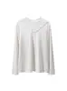 Camiseta Base de Malla con Volantes y Cuello Alto para Mujer, Nuevo Estilo Primavera y Otoño, Top de Punto de Manga Larga, Elástico, Tallas Grandes, Corte Ajustado