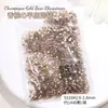 Color champán fondo plano adornos para uñas de diamante usar un pequeño diamante redondo decorativo diamante roto 1440 paquete completo al por mayor