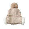 Sombrero con Orejeras Meetsunny Dos en Uno para Mujer Invierno Espeso Felpa Tejido Sombrero de Viaje para Coche Cortavientos Protección para los Oídos