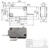 Micro interruptor resistente a alta temperatura 200 graus KW3AG-16A pequeno curso de limite aquecedor caixa de forno elétrico fritadeira