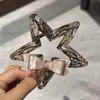 Pinza para el pelo con forma de estrella y lazo de acetato estilo coreano para mujer, tamaño grande para cabello grueso, pinza de tiburón, accesorio de alta gama para el cabello 2026