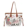Nueva Chica Linda con Graffiti 2026 Bolso de Mano de Gran Capacidad Bolso Tote con Cremallera de Gran Capacidad Bolso Versátil con Estilo