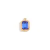 Accesorios de Joyería Geométrica Simples y Únicos Europeos y Americanos Acero Inoxidable Chapado en Oro de 18K Colgante Cuadrado de los Doce Signos del Zodiaco para Mujeres