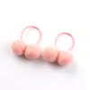 Elásticos de Cabelo Pequenos com Pompons para Crianças, Estilo de Exportação, Acessório de Cabeça Fofo para Bebês e Crianças Pequenas, Acessórios de Cabelo para Meninas Que Não Danificam o Cabelo, Adequado para Rabos de Cavalo Duplos