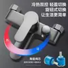 Juego de Ducha Minimalista Color Gunmetal para Baño del Hogar, Válvula Mezcladora de Cobre Completo, Grifo Triple para Tina de Agua Caliente y Fría con Cabezal de Ducha