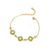 Tiro Real de Pulsera de Trébol de Cuatro Hojas de Jaspe Natural para Mujer Plata de Ley S925 Tendencia Nacional Lujo Accesible Gama Alta Pulsera de Jade Hetian Color Polvo de Raíz de Loto