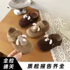 Birkenstocks de Coelho Infantil 2026 Primavera/Outono Novo Estilo Moda Menina Versátil Sapatos Pequenos de Couro Solado Macio Velcro Sapatos Pequenos