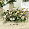 Novo Arranjo Grande de Chão para Casamento Banquete de Noivado Flor Artificial de Seda Acabado Arranjo Floral Decorativo Corredor Arte Floral para Casamento