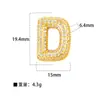Xi Yin Transfronterizo Europa y América ins Moda Personalidad Hip Hop Colgante Perforado Cobre Microincrustado Circonita Colgante de Cobre de 26 Letras