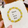 Tienda de Oro Mismo Estilo Arena Dorada Diamante Brillante Flor Cepillada Cinta Pulsera Rojo Rosa Pulsera Onda de Agua Regalo de Lujo Ligero para Novia