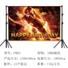 Tela de fondo de cumpleaños Flash Decoración de fiesta de cumpleaños Flash Props de escena Banner Transfronterizo Amazon nuevo