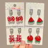 Novos Brincos de Clipe Perfurados para Crianças, Brincos Fofos do My Little Pony, Brincos de Desenho Animado da Moda para Meninas, Pingentes para Meninas
