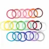 Argola de Livro Colorida Chaveiro com Pintura para Assar Acessórios DIY Fivela Redonda Pingente de Bolsa de Boneca Argola de Armazenamento Argola de Cartão Chaveiro