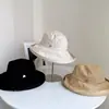 Chapéu de Pescador Liso Simples com Aba Virada para Cima para Mulheres Verão Novo Casual Versátil Proteção Solar Chapéu Balde Tecido para Sol Viagem ao Ar Livre
