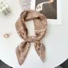 Lenço Quadrado de Seda Retrô Coreano com Estampa Paisley e Toque de Luxo, Combinado com uma Camisa, Lenço Quadrado Versátil para Cintura, Xale, Protetor de Pescoço