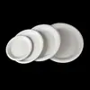 Pratos de Papel Descartáveis Pratos de Polpa 6 7 8 9 10 polegadas Brancos Pratos de Jantar de Polpa de Cana-de-Açúcar Pratos Redondos Quadrados Camping Pintura em Estoque