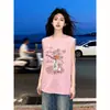 Estilo Urbano Americano Creativo Estampado de Florero Algodón Puro Deportivo Sin Mangas Camiseta sin Mangas para Mujer Verano Casual Tops de Pareja