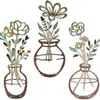 Popular Transfronteiriça Arte de Parede de Flores de Metal de 3 Peças Decoração Rústica de Fazenda Decoração de Parede de Flores Normcore