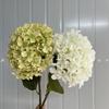 Simulación de 192 piezas de pétalos rotos de hortensia para boda, hortensia boutique blanca verde, hortensia suave para jardín casero