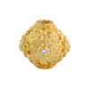 Plata S925 Chapada en Oro Incrustada con Diamante Crisantemo de Cuatro Caras Cuentas Redondas Accesorios DIY Nuevo Chinoiserie Tendencia Nacional Versátil Accesorios de Cuentas Separadoras