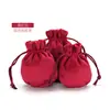 Bolsa para joyas bolsa pequeña de tela bolsa de terciopelo bolsa de terciopelo con cordón bolsa de cordón a mano collar para joyas bolsa para joyas fábrica mayorista