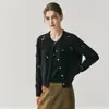 Cárdigan de Cachemira Jacquard Mariposa Estéreo para Mujer, Chaleco sin Mangas de Moda para Otoño e Invierno, Traje Elegante y que Rejuvenece