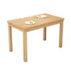 Mesa de Comedor de Madera Maciza para Uso Comercial en Restaurantes, Mesa de Comedor Rectangular Moderna y Sencilla, Mesa y Taburetes Sencillos Especiales para Cafeterías, Mesa de Madera Maciza