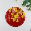 Nova 3mm perfurado dupla face impresso cristal impresso acrílico placa artesanal diy rattan cesta tecida placa inferior acessórios de hardware