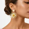 Brincos de Flor de Palha para Férias na Praia para Mulheres, Brincos de Luxo Leve de Alta Qualidade, Novo Estilo 2026, Únicos, Exagerados, Lindos Acessórios de Orelha