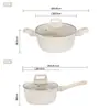 Nuevo Olla Multifuncional Antiadherente Sin Recubrimiento Cerámica Casera Fideos Instantáneos Olla Pequeña para Leche Bebé Suplemento Alimenticio para Bebés Olla para Sopa Personalización