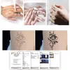 Pegatinas de Tatuaje Herbales de Rosa Son Impermeables y a Prueba de Sudor, Tatuajes Artificiales de Larga Duración Semi-Permanentes Estética Americana para Hombres y Mujeres en Brazos y Piernas