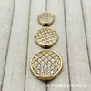 Padrão xadrez, totalmente adornado com botões de metal, casaco de lã tricotado, botões decorativos simples e versáteis, botões costurados à mão