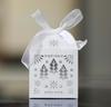Caja de dulces con copos de nieve blancos perlados de Navidad de Amazon, caja hueca para embalaje de chocolate para fiesta, disponible al por mayor