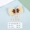 Patch de tecido de desenho animado direto da fábrica, laço, acessórios para roupas, patch de laço de poliéster, joias DIY em estoque